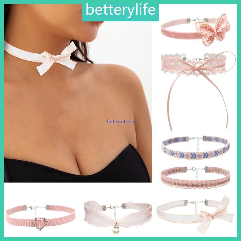 BTF สร้อยคอมุกไม้และผีเสื้อสำหรับเจ้าสาวและวันวาเลนไทน์