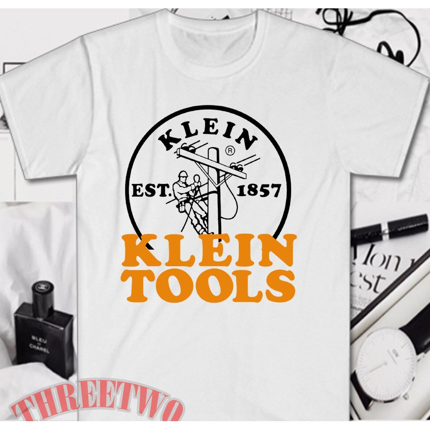 100% Cotton Klein Tools ผู้ชายสีขาว