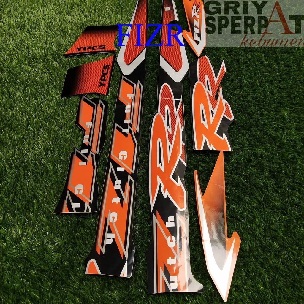 สติ๊กเกอร์ STRIPING F1ZR FIZ R ORANGE BLACK 2002
