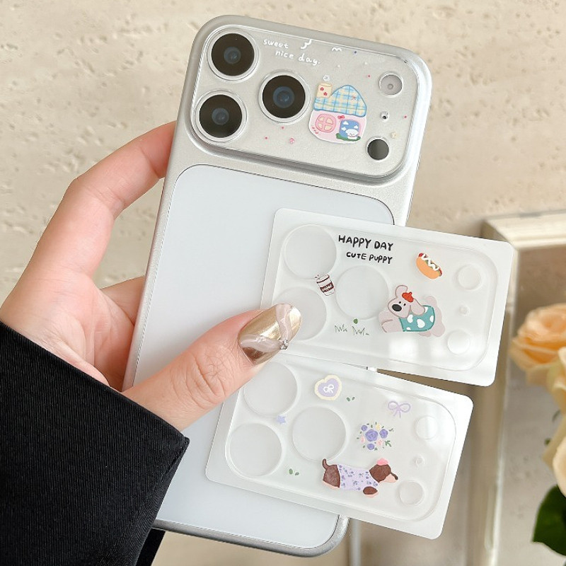HOCE น่ารักการ์ตูนกล้องเลนส์ProtectorสําหรับiPhone 17 Pro Max 17 Proคลุมทั้งหมดโปร่งใสกล้องเลนส์ฟิล์มกล้องด้านหลังหมวก