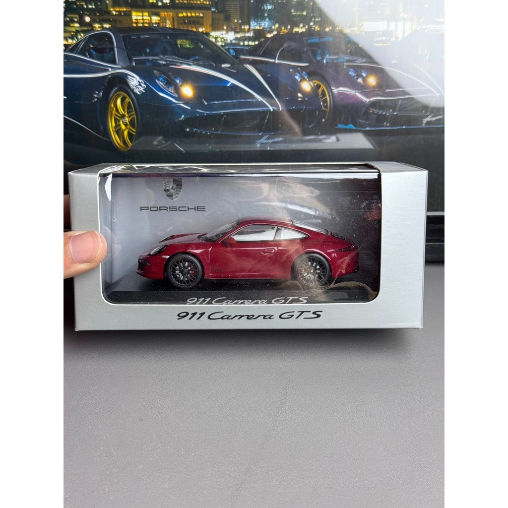 Porsche 1/43 Original Factory 911 Carrera GTS Carmine ยินดีต้อนรับสู่เวลาเวลา New Car Condition Self