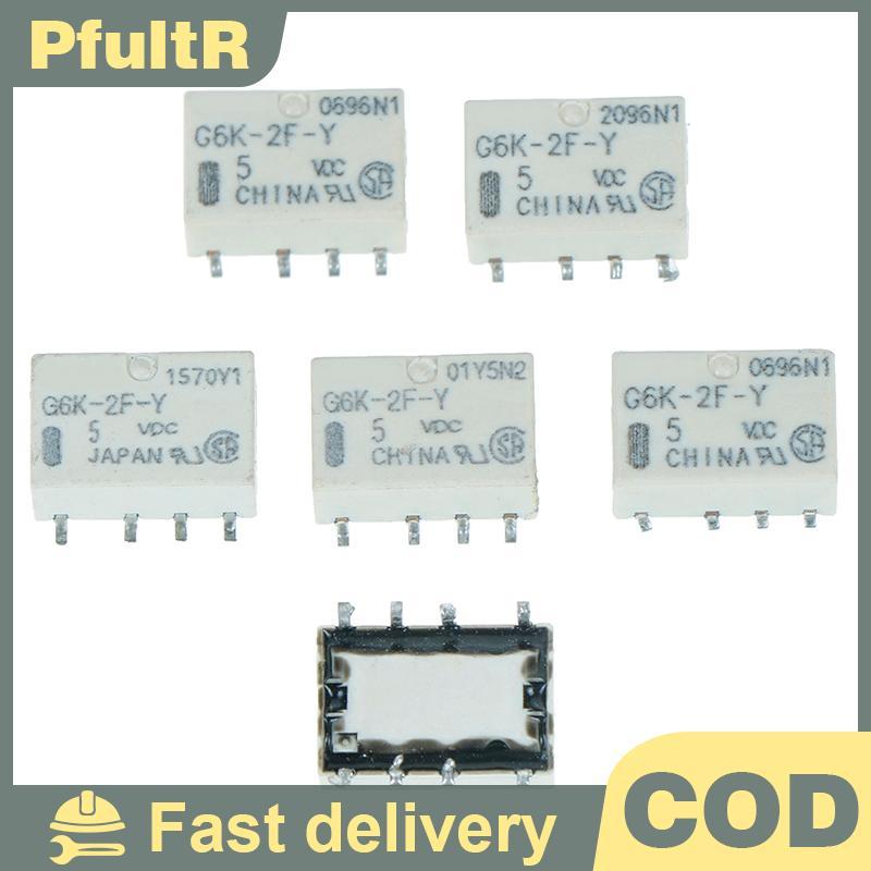 Null 5pcs dc 5v smd g6k-2f-y สัญญาณรีเลย์ 8pin สําหรับ omron รีเลย์ null