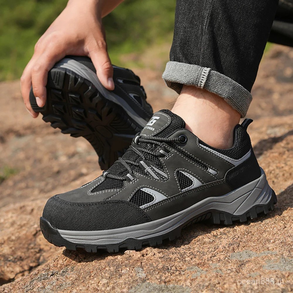 รองเท้าทํางานกันลื่นสําหรับผู้ชาย SteelGuard Puncture Proof Site-Proven Breathable Construction Safe