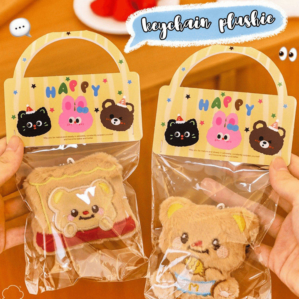 GANTUNGAN DOLL KEYCHAIN BEAR EDITION CAN SOUND / KAWAII CHARM BAG HANGER