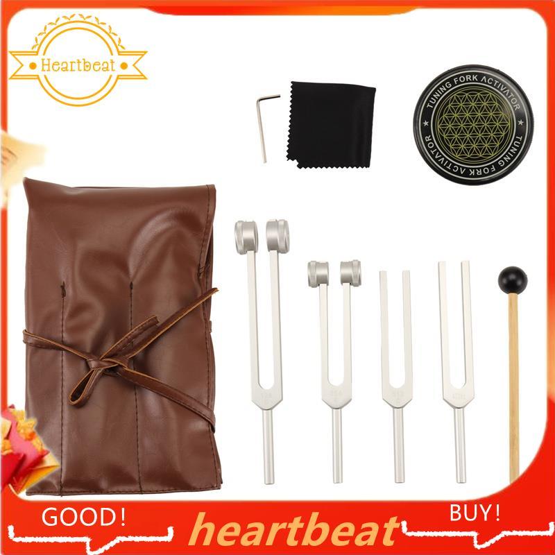 ชุดส้อมปรับแต่ง 128Hz 256Hz 512Hz 432Hz พร้อม Activator สําหรับ Healing,Sound Therapy,Keep Body Styl