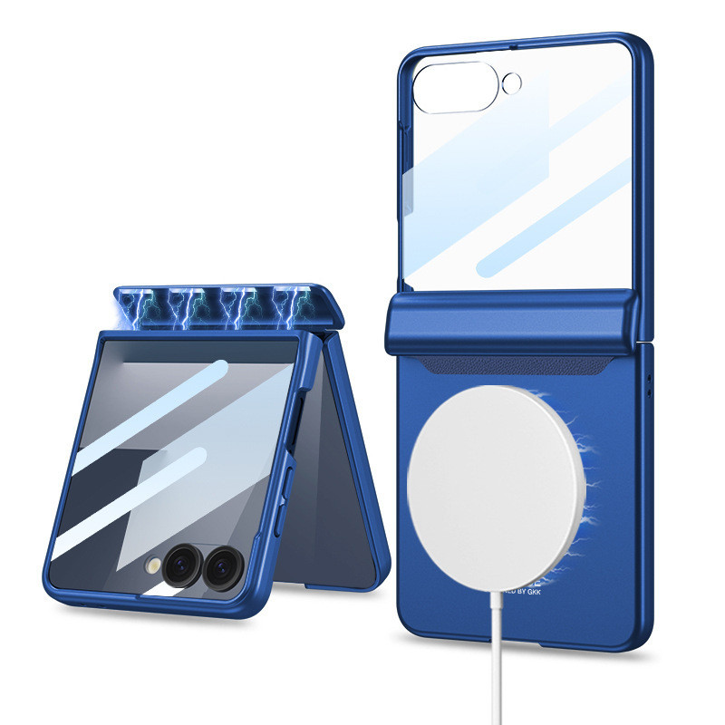 สําหรับเคสโทรศัพท์ Samsung Galaxy Flip 7 Flip 7 เคสฟิล์มเคสในตัวบานพับแม่เหล็กในตัว Flip 7 เชลล์