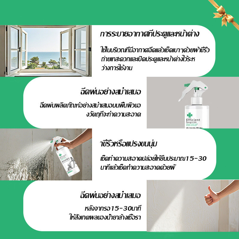 ✨100ปีไม่ขึ้นรา✨ สเปรย์กำจัดเชื้อรา นำเข้าจากญี่ปุ่น 500ml ฆ่าเชื้อรา กำจัดเชื้อรา ไม่เกิดซ้ำ 100% น้ำยากำจัดเชื้อรา - รูปที่ 6