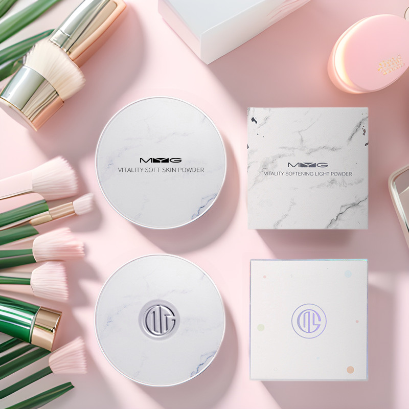Meiyantang MYG Vitality Soft Skin Air Loose Powder แป้งฝุ่นน้ําหนักเบา Breathable กันน้ํา Sweat-Proof Long-Lasting Oil Control Non-ปลอมสีขาวขายส่งแต่งหน้าการตั้งค่าแป้งธรรมชาติ