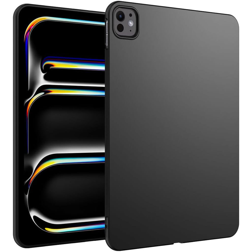 กรณีแท็บเล็ตสําหรับApple iPad Pro 13 (2025) M5 13 นิ้วA3360 A2925 Pro11 13 M4 A3357/ A3358 Fundaสีดํานุ่มTPUซิลิโคนกันกระแทกยืดหยุ่น