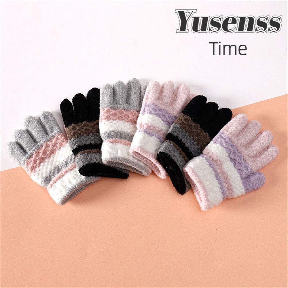 YUSEN ถุงมือ mittens ขนาดเด็ก สไตล์กลางแจ้ง สำหรับฤดูหนาวและใบไม้ร่วง