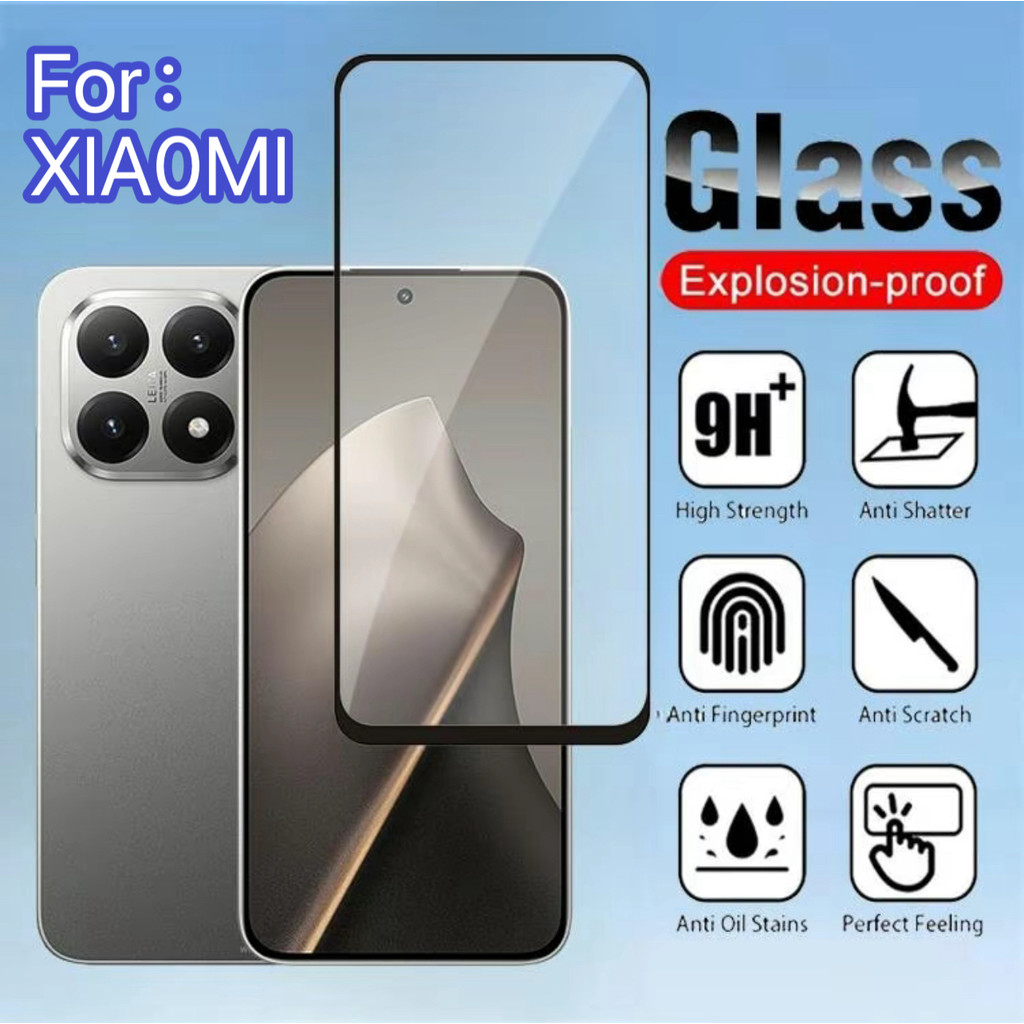 พร้อมส่ง ฟิล์มกระจกเต็มจอ For Xiaomi 15T 15Tpro 14T 14Tpro For Redmi 15C For POCO C85 C75 C65 ฟิล์มก