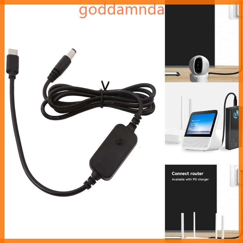 GODD USB C ถึง 3 5x1 35 4 0x1 7 5 5x2 5 มม.5V 9V 12V 15V 20V แรงดันไฟฟ้าสาย