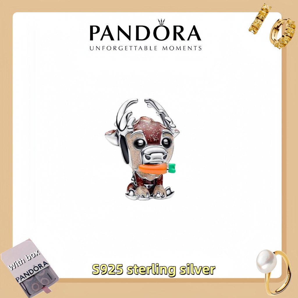 เครื่องประดับเงินสเตอร์ลิง S925 ลาย Sven จาก Disney Frozen พร้อมกล่องบรรจุภัณฑ์