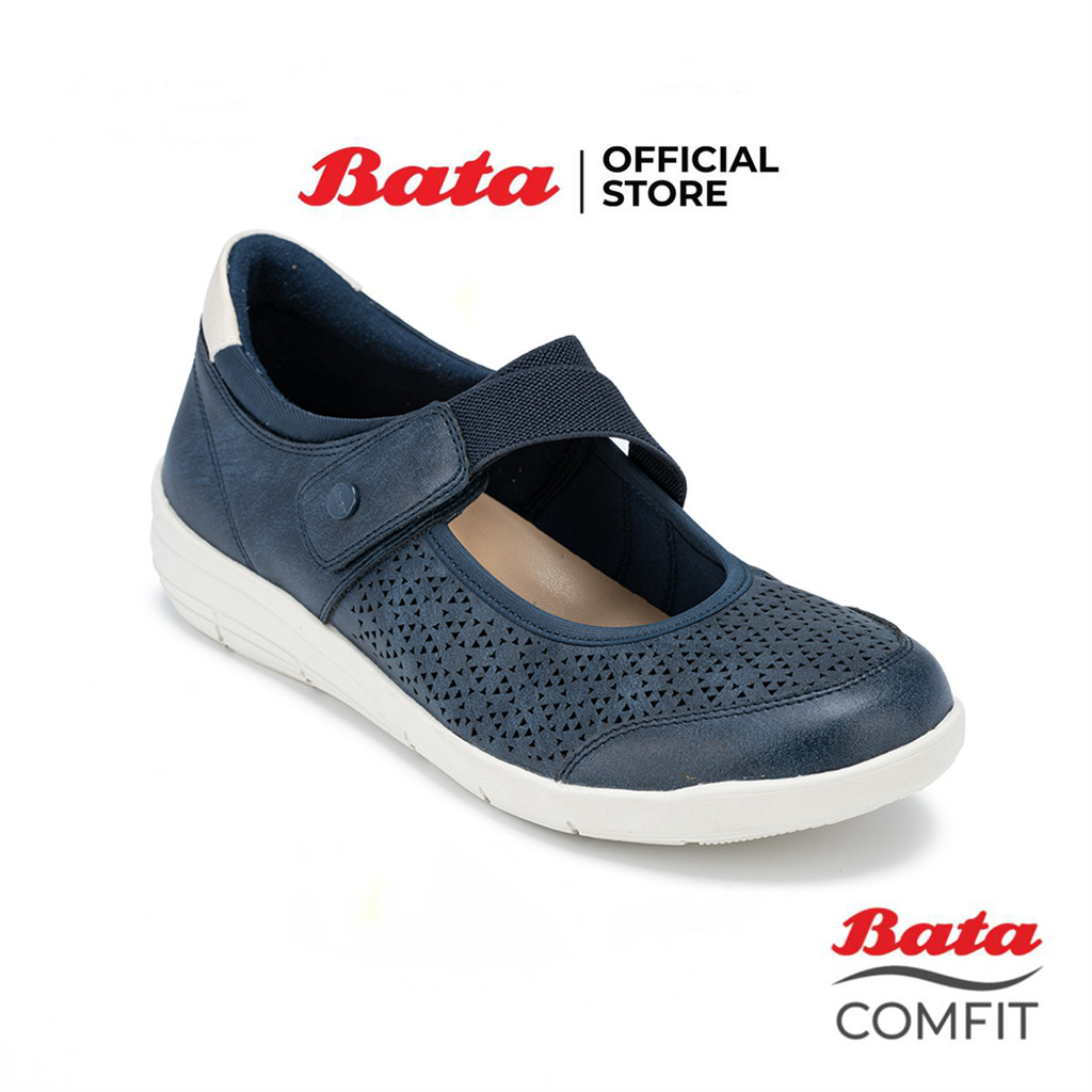 Bata บาจา Comfit รองเท้าเพื่อสุขภาพแบบสวม สำหรับผู้หญิง รุ่น FELESHA สีขาว  6011197 สีกรมท่า 6019197