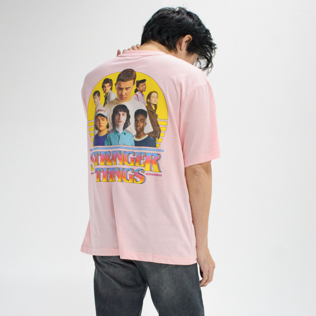 era-won เสื้อยืด T-Shirt Oversize รุ่น era-won x Stranger things สี Light Pink