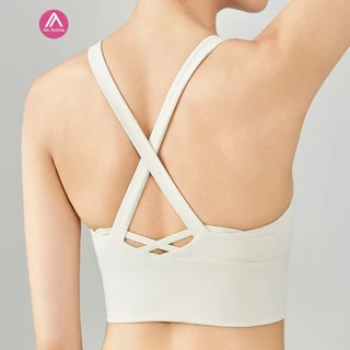 AirActive [padded] เอร์แอคทีฟ WingLock บรา ยกทรงกีฬาสตรีพร้อมแผ่นรองทรงตายตัว เอวลอยหลังไขว้สำหรับโยคะและวิ่งออกกำลังกาย