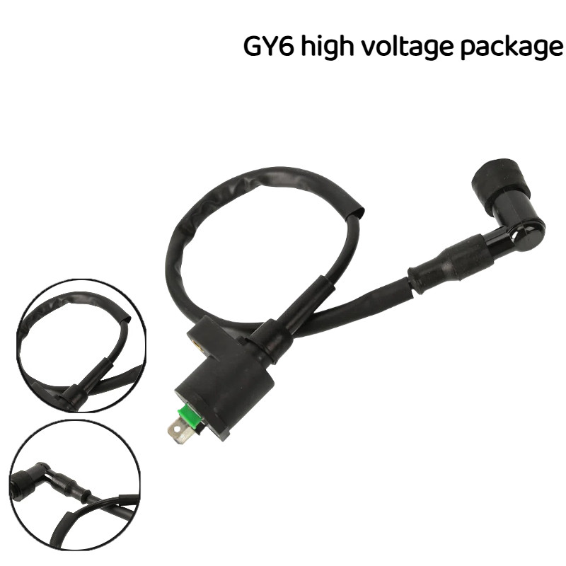 GY6 ignition coil 125 motorcycle high voltage bag with fire plug cap GY6 women's scooter high voltag