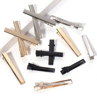 100Pcs Metal Single Prong Alligator Hairpin Teeth Setting Accessories for Jewelry Making DIY Clips