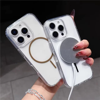 Acrylic Magnetic เคสทรศัพท์ for iPhone 11 16 Pro Max 13 17 15 12 14 Air 16promax 15promax 17promax เคสโทรศัพท์มือถือ