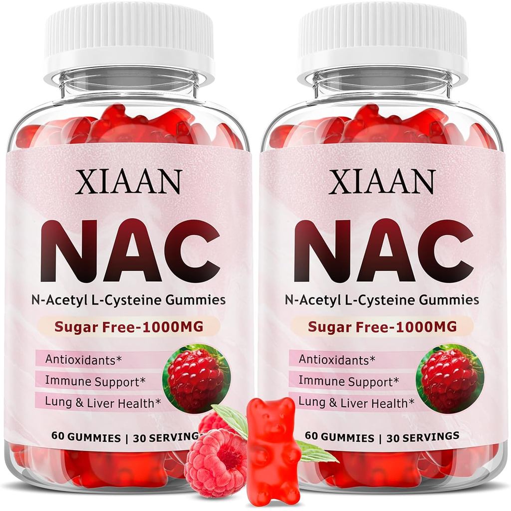 NAC Gummies สําหรับเด็กและผู้ใหญ่, N Acetyl Cysteine 1000mg NAC อาหารเสริมสําหรับสารต้านอนุมูลอิสระ