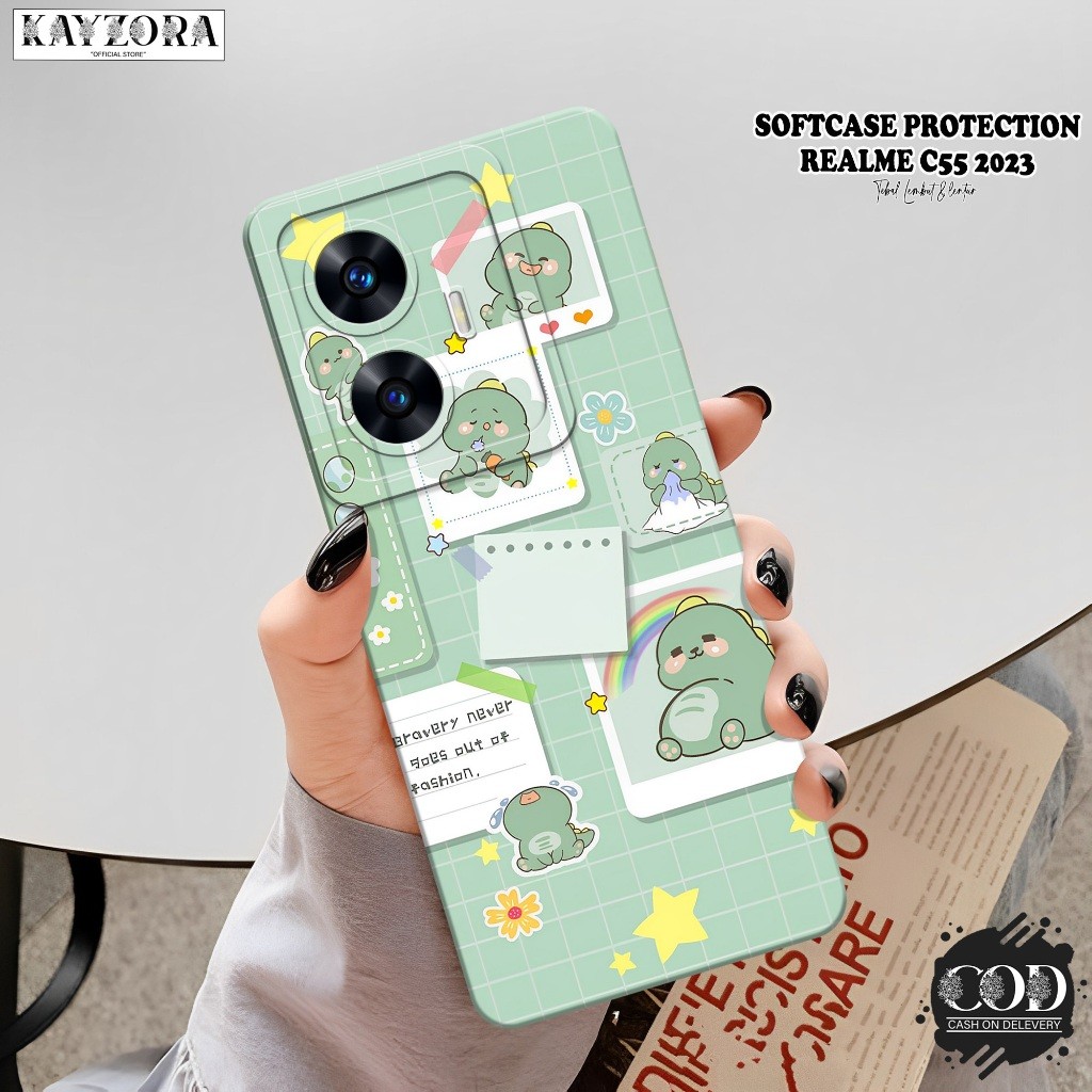 เคสโทรศัพท์ HP ล่าสุด Realme C55 - เคสแฟชั่นการ์ตูน - ซิลิโคนกล้อง Pro - Realme C55 Softcase - เคส R