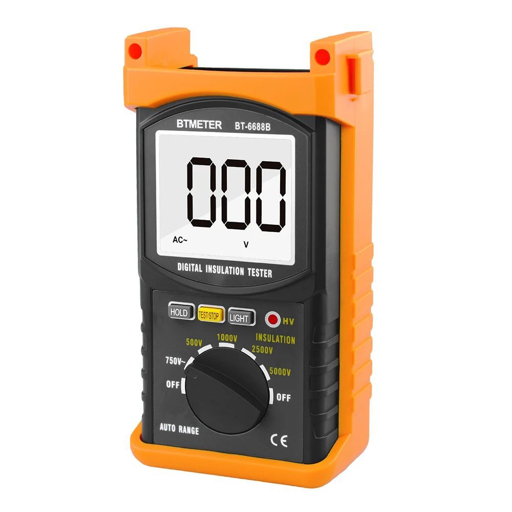 BTMETER BT-6688B Megohmmeter 200GΩ Ohm เครื่องทดสอบความต้านทานฉนวนดิจิตอล 500V/1kV/2.5kV/5kV แรงดันไ