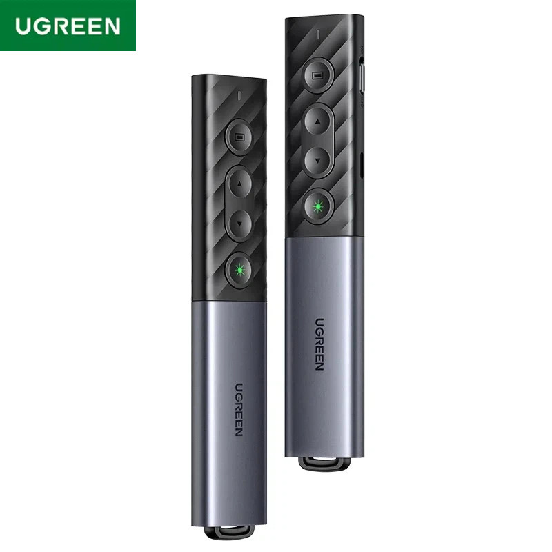UGREEN Green Laser Pointer USB Type C Wireless Clicker สําหรับ PPT Powerpoint แบบชาร์จไฟได้ Pointer 