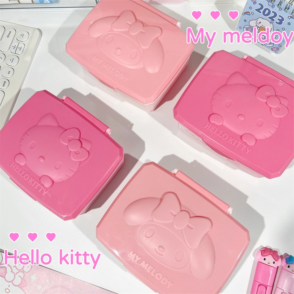 SANRIO กล่องเก็บของซานริโอพร้อมฝาปิด Melody HelloKitty Desktop Organizer Accessories Box - รูปที่ 4