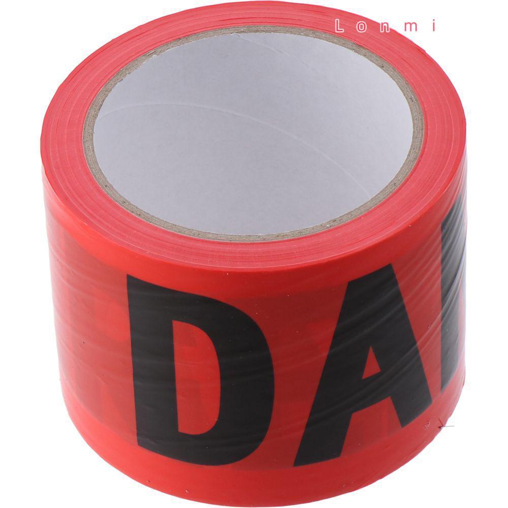 LONMI Caution Barrier Tape, Non-Adhesive 7.5cm*100M Red Danger Tape, Widely used Roll Safety Warning