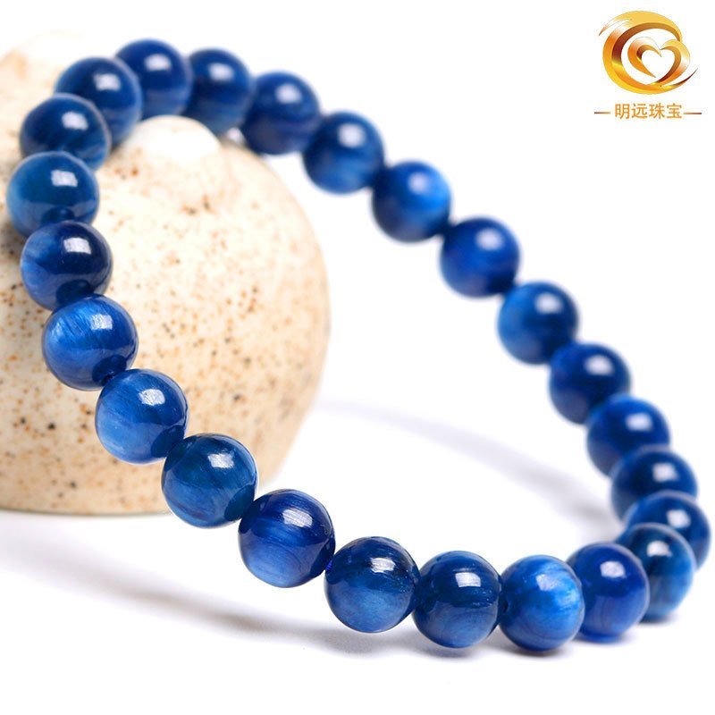 เครื่องประดับขายส่งใส Kyanite Kyanite Kyanite 6A5A สร้อยข้อมือ 7A สร้อยข้อมือรอบลูกปัดเครื่องประดับต