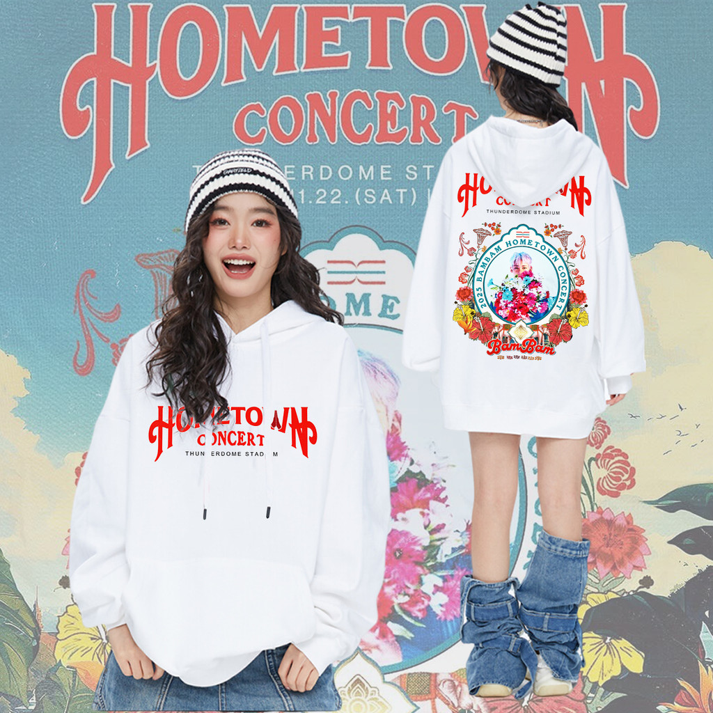 【ส่งฟรี】เสื้อฮู้ดดี้คอนเสิร์ตแบมแบม งานนี้ธีมงานวัด BamBam HOMETOWN hoodie ผ้าCotton 100% ใส่สบาย ไม่หด ไม่ย้