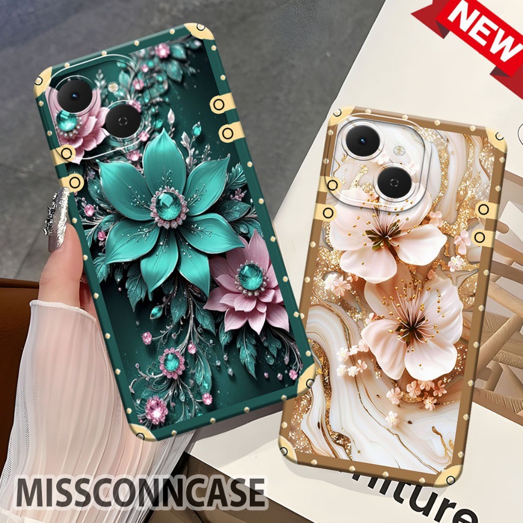 เคสโทรศัพท์ HP Tecno Spark 40C / Tecno Spark 40 - เคสโทรศัพท์กรอบดอกไม้ - เคสโทรศัพท์แบบยืดหยุ่นทันส