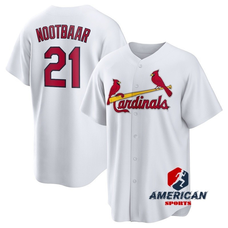 KK Men MLB St. Louis Cardinals 2024-25 Lars Nootbaar White Home Baseball Jersey