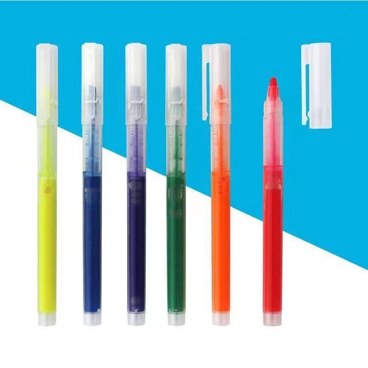 Highlighter Straight Liquid Marker Pen Color Marker Pen Key Marker Pen Handbook Pen Student Use Whol