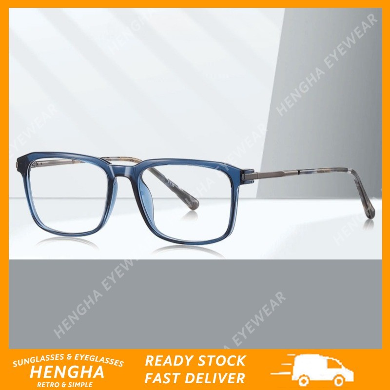 (HENGHA) แว่นตาออปติคอลคอมพิวเตอร์ สีน้ำเงิน กรอบทำจาก TR90 ทนทาน ป้องกันแสงสีฟ้า