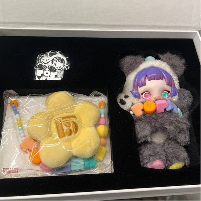 ของแท้ SKULLPANDA 15th Anniversary Staff Gift Box SKULLPANDA Vinyl Plush Pendant Hanging Card Gift R