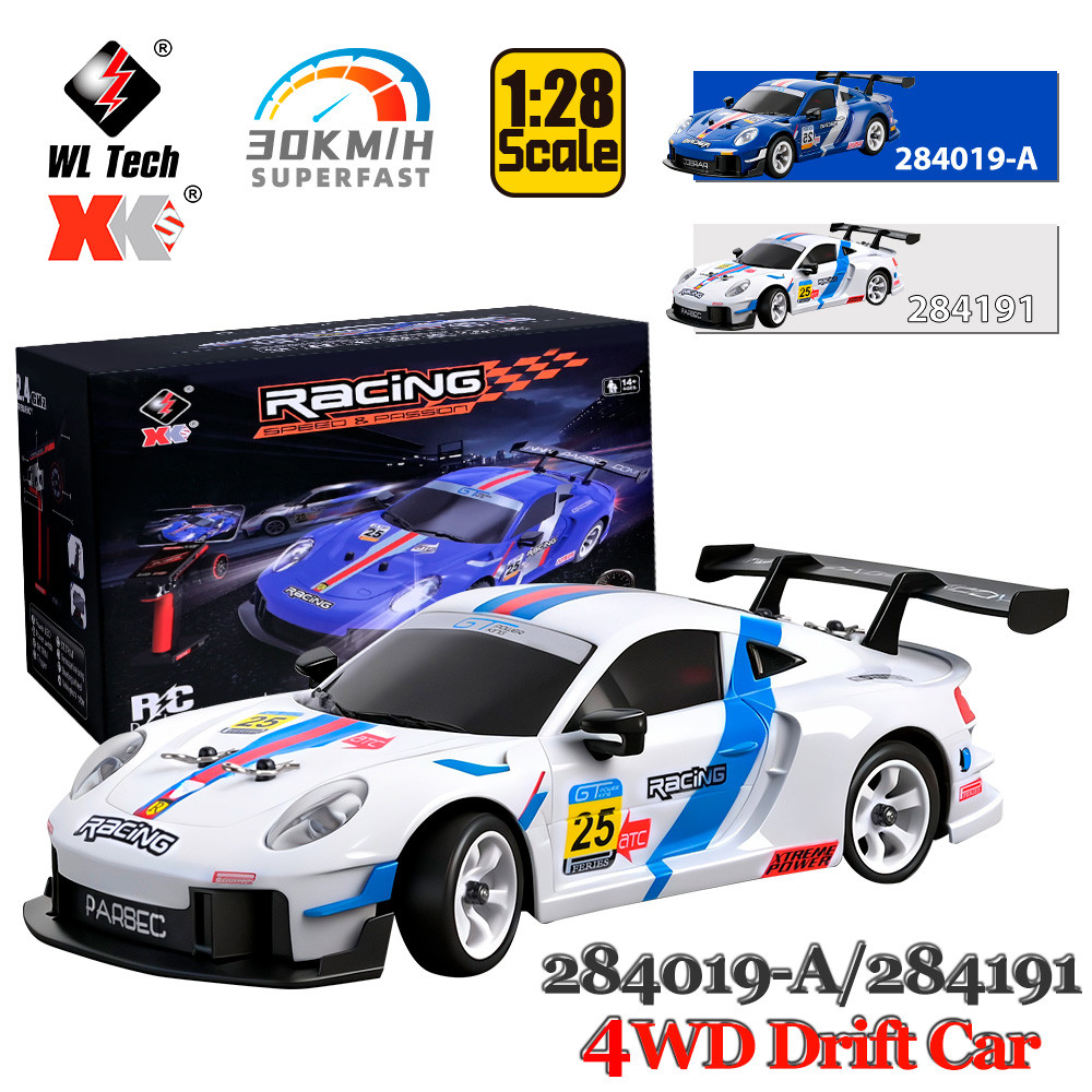 New Wltoys RC Cars 1:28 284191 4WD Racing Carbon Brush Gyroscope Rally Drift Sport Car Electric Toy 