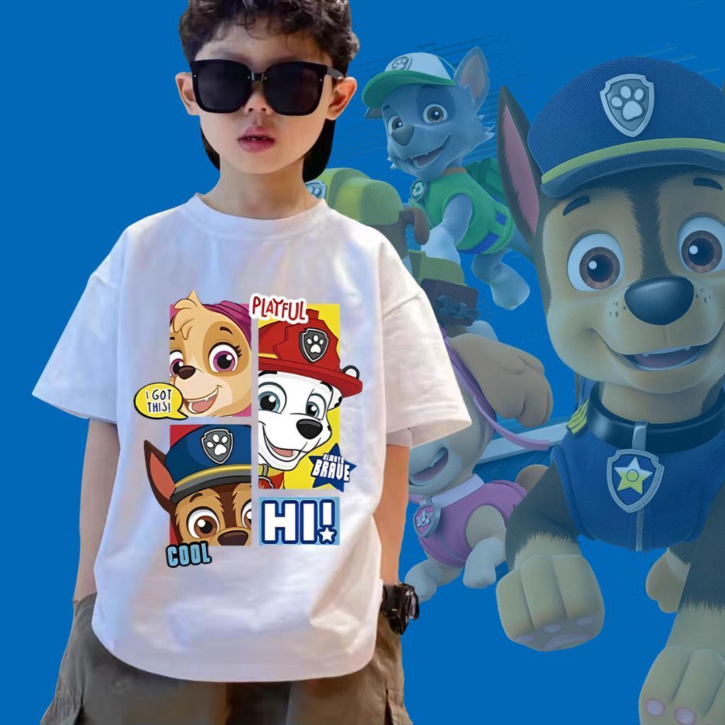【จัดส่งจากประเทศไทย】พร้อมส่งในไทย เสื้อเด็ก paw patrol Kid'T-shirtการ์ตูนขบวนการเจ้าตูบสี่ขา
