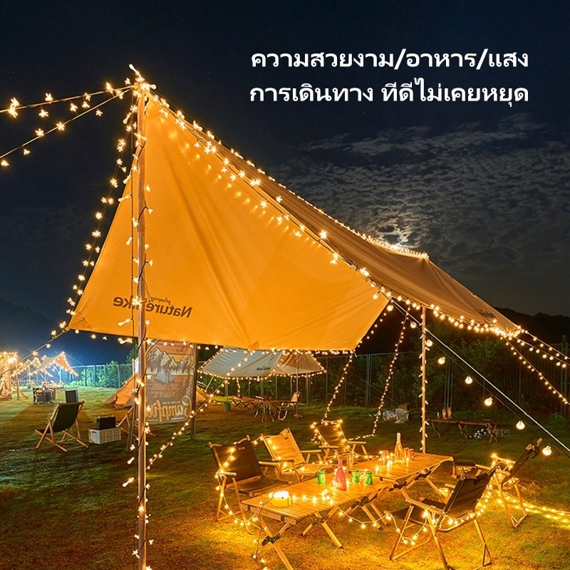 สายไฟหิ่งห้อย LED พลังงานแสงอาทิตย์ กันน้ํา LED 8 โหมด พร้อมปุ่มสัมผัส สําหรับตกแต่งสวน ราคา ถูกที่สุด ดีลบีเคเค แกลเลอรีภาพที่ 6