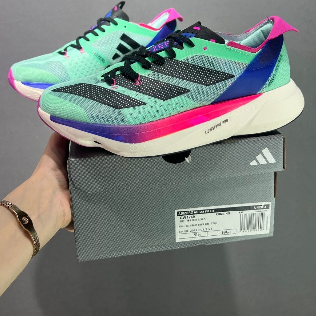 Adizero Adios Pro 3 ผู้ชายและผู้หญิงรองเท้าวิ่งแผ่นคาร์บอน Adizero Adios Pro 4 รองเท้ากีฬา GW4249 RW