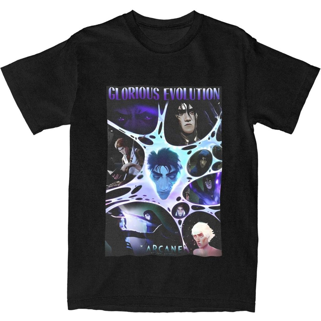 Ready Stock Men T-shirt VIKTOR Arcane Anime T-Shirt Janpan Anime Print Vintage