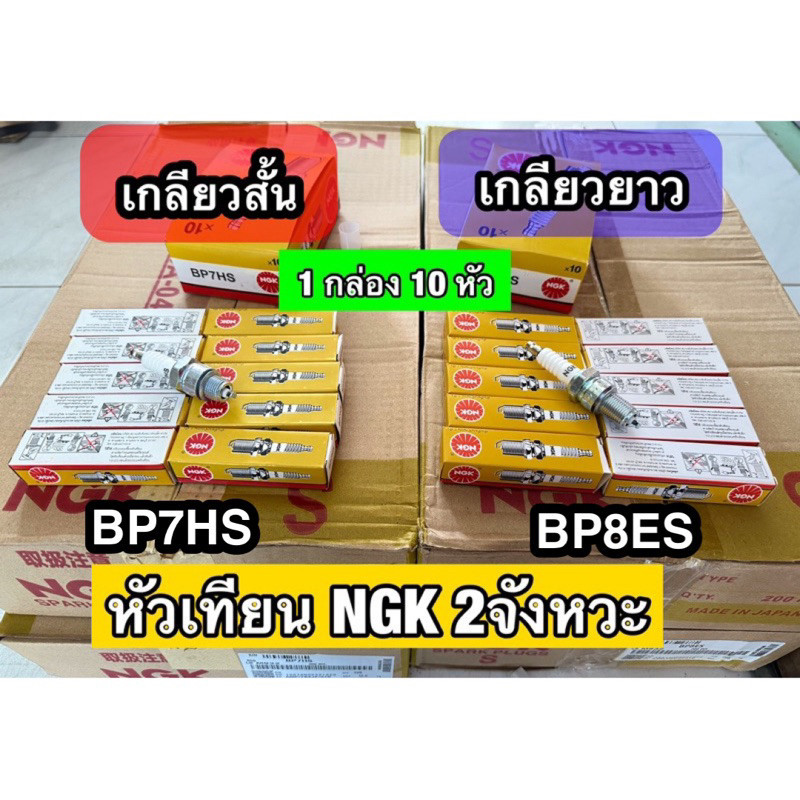 หัวเทียน2จังหวะ 2T NGK เกลียวสั้น,เกลียวยาว (ยกกล่อง10หัว)