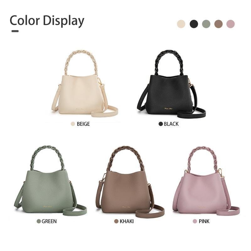 Milan Chiva รุ่น Bucket Bags กระเป๋าสะพายข้าง กระเป๋าถือสำหรับผู้หญิง ทรงถัง หนัง PU (MC-528)