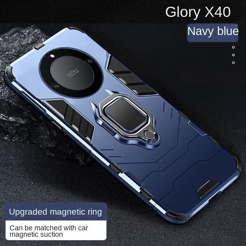 สําหรับ Honor X9b X9a 5G 2023 X8 X9 5G X6 X7 ทนทาน HYBRID กรณีผู้ถือแหวนโลหะปลอก HYBRID PC + TPU เกร