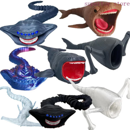 Sea Monster The Bloop Action Figure ของเล่น 3D พิมพ์ Ghost Leviathan Sea Eater รุ่นคอลเลกชันของขวัญ