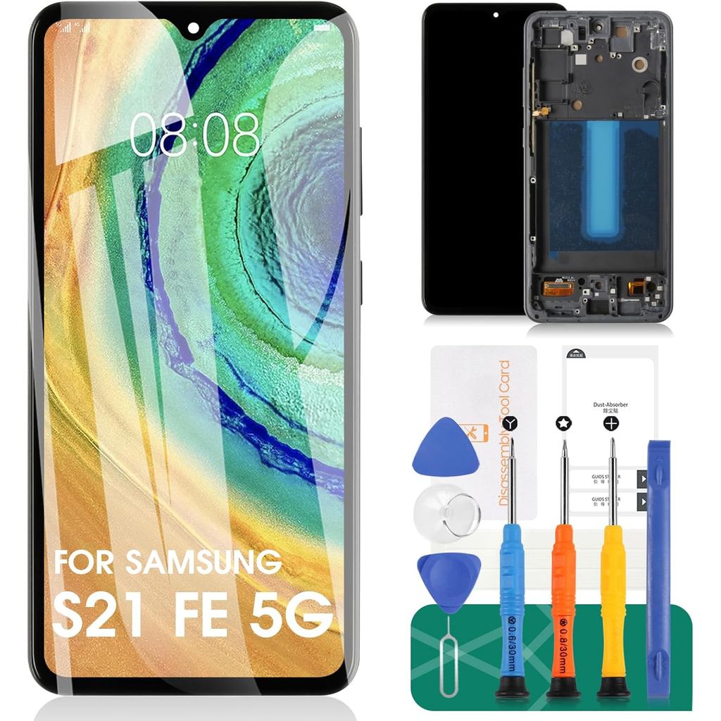 OLED สําหรับ Samsung S21 FE 5g เปลี่ยนหน้าจอสําหรับ Samsung Galaxy S21 FE 5g หน้าจอ LCD สําหรับ Gala