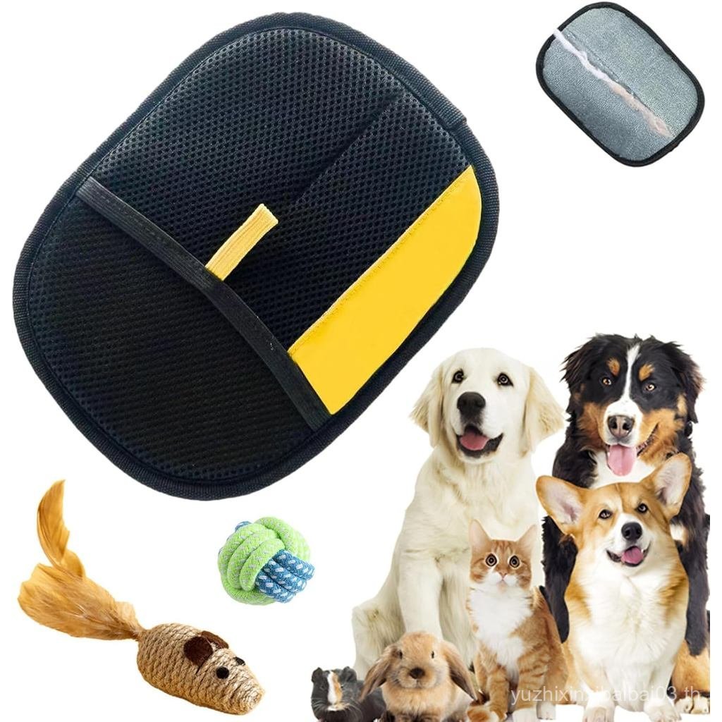 Transferk Pet Hair Remover ถุงมือไฟฟ้าสถิต, ถุงมือกําจัดขนสัตว์เลี้ยง Yomi Washable, Reusable Cat Do