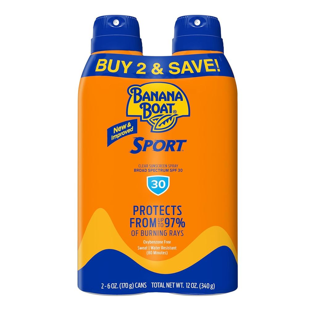 Banana Boat Sport Ultra SPF 30 สเปรย์กันแดด แพ็คคู่ | สเปรย์กันแดด Banana Boat SPF 30, สเปรย์กันแดดบ