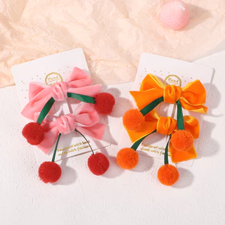 2ชิ้นสาวน่ารักกํามะหยี่สีแดงโบว์ลูกผมกิ๊บคริสต์มาสปีใหม่น่ารักคู่หางม้าคลิปอุปกรณ์ผมที่ทําด้วยมือ