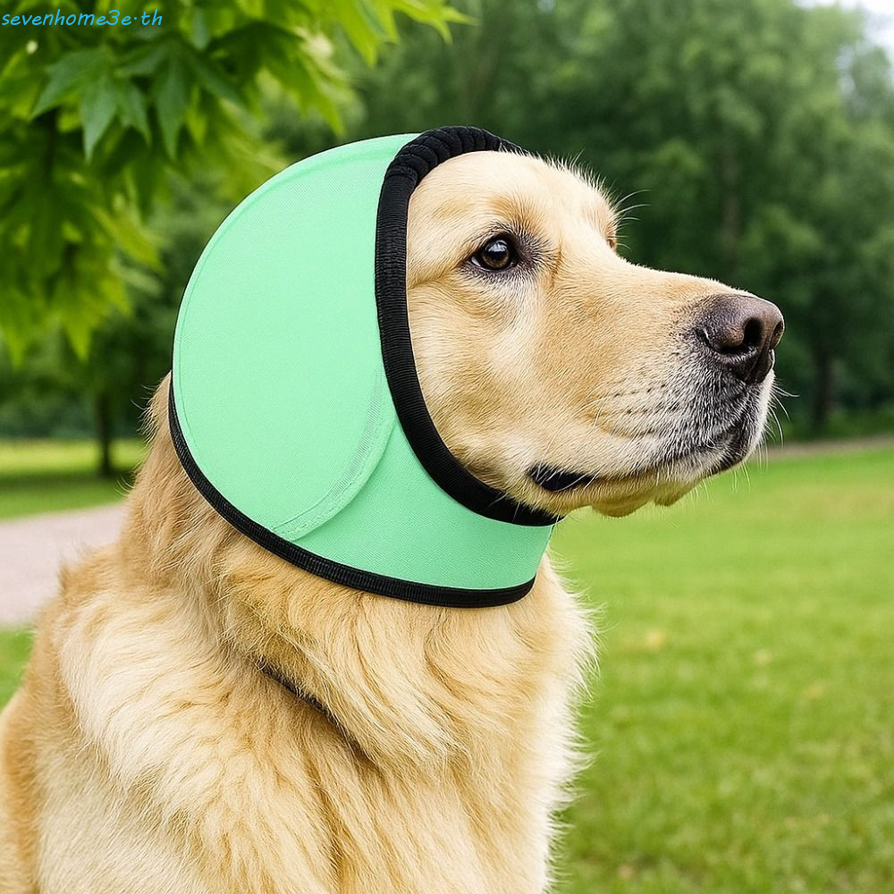 SEVENHOME3E ที่ครอบหูสุนัข, ลดเสียงรบกวนป้องกันการได้ยินสุนัข Calming Earmuff, Soundproof Anti-Noise กันน้ํานุ่มสัตว์เลี้ยงหู Muffs อุปกรณ์สําหรับสัตว์เลี้ยง